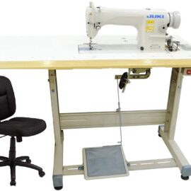 Industrial Sewing Machine Juki DDL-8700 Lockstitch Sewing Machine with Ergonomic Chair + Servo Motor + Table Stand Cut Juki DDL8700 Combo…
